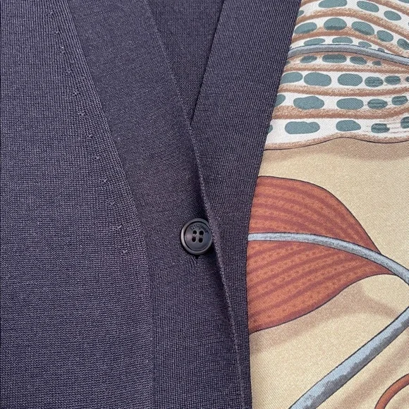 NWT Salvatore Ferragamo long brown Wool Silk cardigan